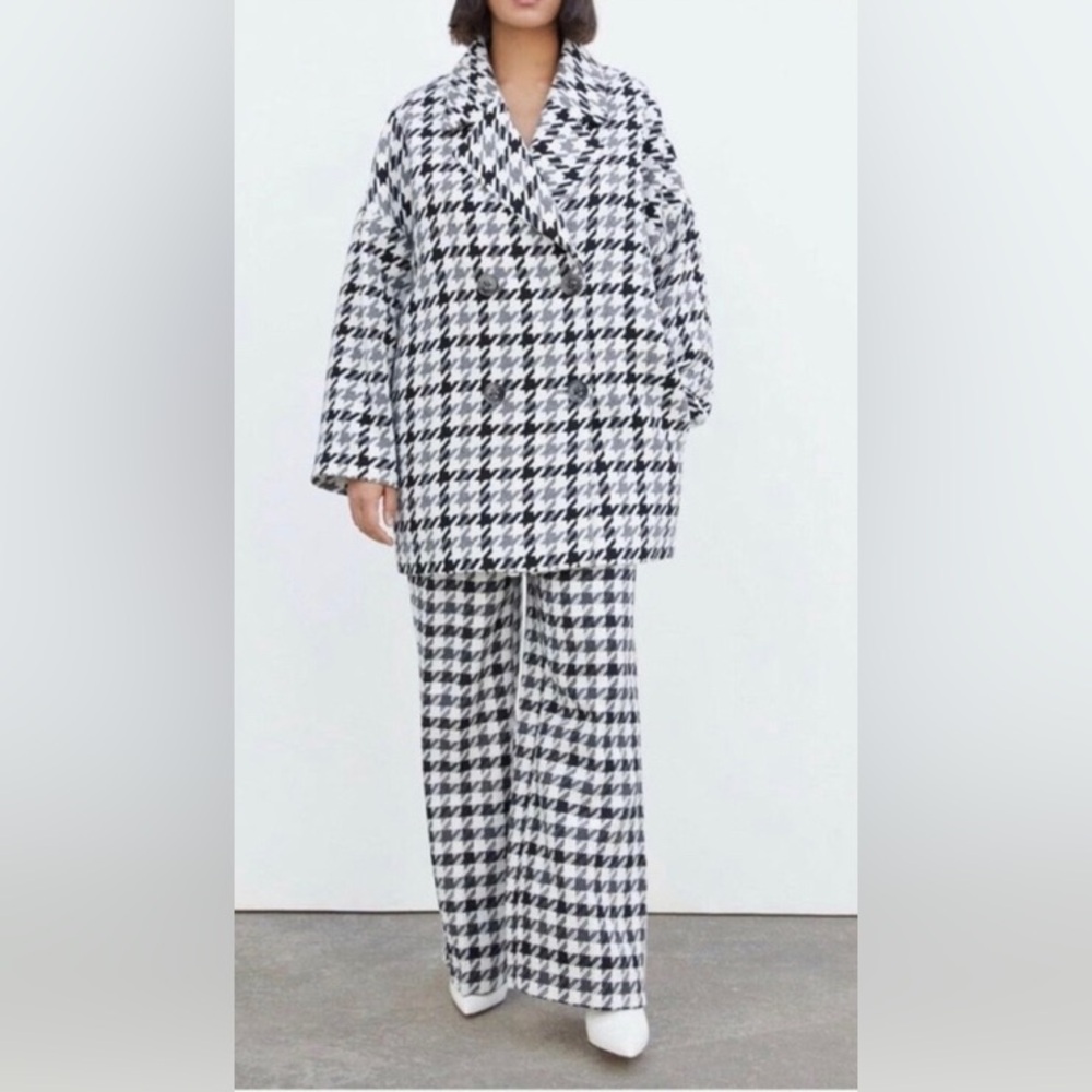 Zara Rare Houndstooth Coat